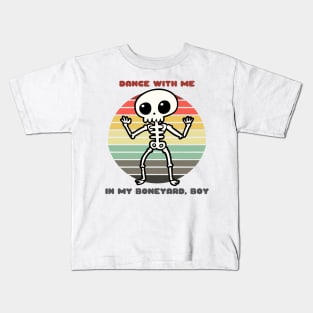 Sunset Skeleton / Dance With Me in My Boneyard, Boy Kids T-Shirt